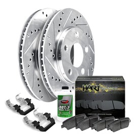 Hart Brakes Front Rear Brakes and Rotors Kit |Front Rear Brake Pads| Brake Rotors and Pads| Ceramic Brake Pads and Rotors - RBBC.74082.02