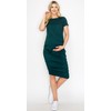 My Bump Women's Short Sleeve Bodycon Maternity Pregnancy Casual Streched