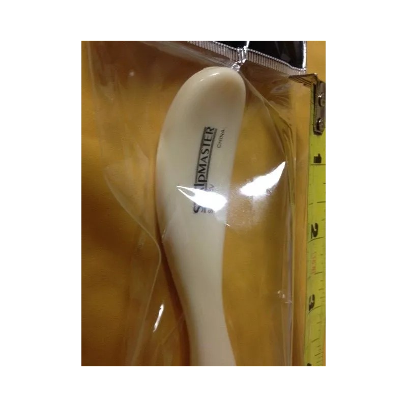 SCALPMASTER CONTOUR NECK HAIR BRUSH 7-ROW NYLON BRISTLES IVORY Color