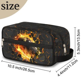 LOMBARDIDEN 3D American Football Travel Toiletry Bag for Boys Men, Hanging Dopp Kit for Kids, Waterproof Shaving Bag for Bathroom Toiletries Accessories