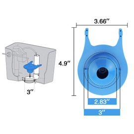 3 Inch Toilet Stopper Kit for Gerber 99-788 with Toilet Handle Chains, Toilet Flapper Replacement Fits for 3 Inch Toilet Flush Valve, Water Conserve and High Performance Toilet Flapper