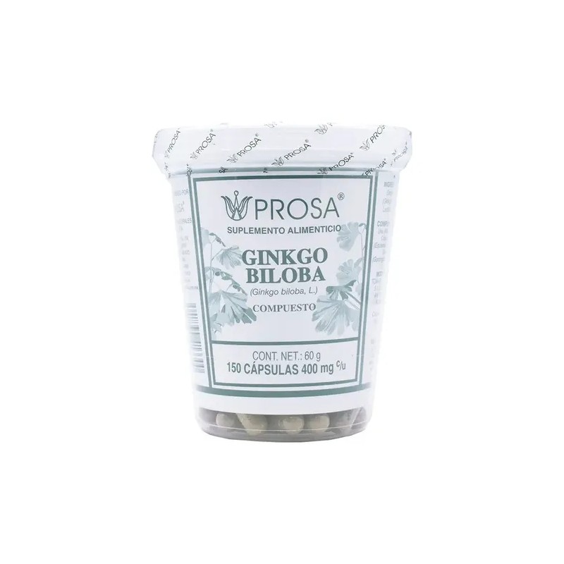 Ginkgo Biloba Prosa Suplemento Herbal Vegano Cápsulas Bienestar