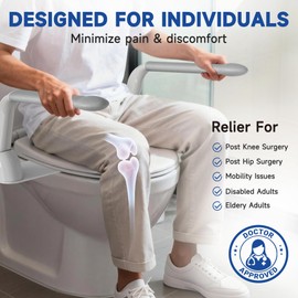 DOZAWA Toilet Safety Rails for Seniors, Heavy Duty Foldable Assist Bar
