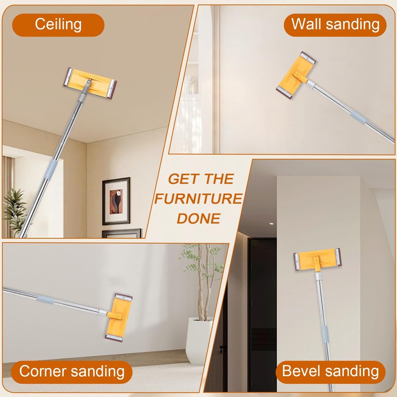 Pole Sander for Drywall, Wall Sander for Painting Prep, Ceiling