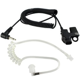 Retevis 3.5mm Receiver Listen Only Acoustic Tube Earpiece, 1 Pin Noise Cancelling Headset for Motorola Two Way Radios, Transceivers and Walkie Talkie Speaker Mic Jack (1 Pack)