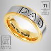 Willis Judd Mens DAD Titanium 8mm Ring Engraved Love You