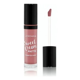 Labial Líquido Matte Jordana Sweet Cream Color 1 Creme Brulee Rosa Oscuro                                                                             