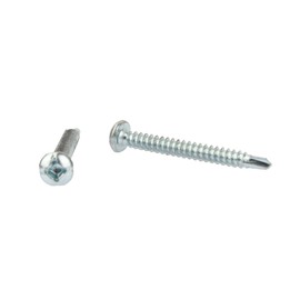 Trailer Exterior Self Tapping Screws OEM # 8 X 1 1/2" Quad Drive Enclosed Car Hauler Self Tapping Screws/Self Tapping Sheet Metal Screws-130 Pack(Silver Head)