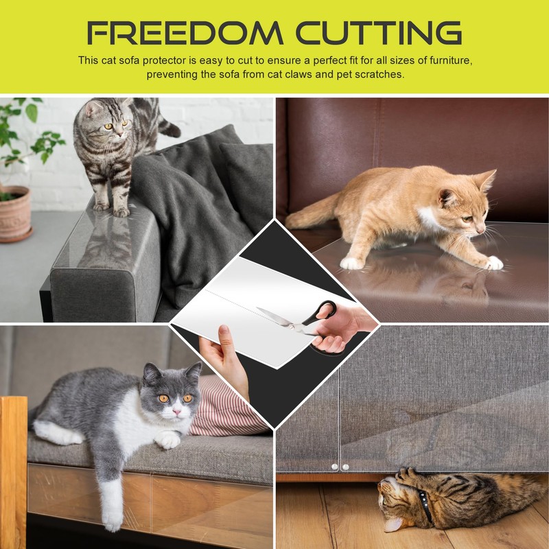 Anti Cat Scratch Furniture Protector, 6 Pack Couch Protector from