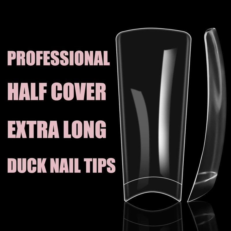 Duck Nail Tips 220Pcs XXL Duck Feet Nail Tips Long