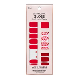 Dashing Diva Dashing Diva Gloss Nail Strips - Girl Crush | UV Free, Chip Resistant, Long Lasting Gel Nail Stickers | Contains 32 Nail Wraps, 1 Prep Pad, 1 Nail File