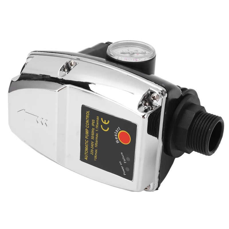 Water Pump Controller Silver Waterproof ABS Housing Intelligent Automatic 10A