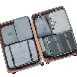 Packing Cubes for Suitcases, Joyoldelf 9 PCS Travel Essentials Bags Travel Cubes Luggage Organiser Bags, Waterproof Travel Packing Cubes Clothes Shoes Cosmetics Toiletries Storage Bags