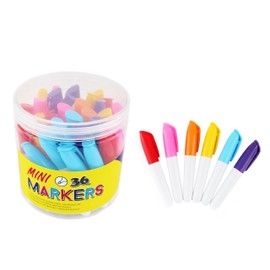SKKSTATIONERY 36-Pcs Mini Markers, Permanent Markers, Marker Pens 3.5'', Markers