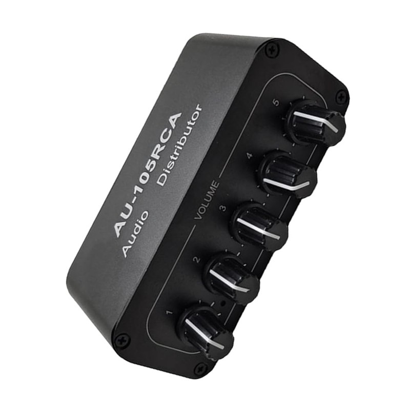 KUNLONGSKY 5CH Audio Distributor Stereo Audio Mixer 1 Input 5