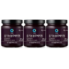Chungjungwon Organic Blueberry Jam 300g x 3 - Basic / 청정원 유기농 블루베리쨈 300g x 3개 - 기본