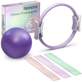 Pilates-Ring-Set – 35,6 cm Pilates-Ring, 22,9 cm Pilates-Mini-Ball und drei Stoff-Widerstandsbänder