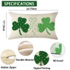 Ogiselestyle St Patricks Day Shamrock Polka Dot Throw Pillow Cover,
