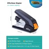 Deli Effortless Desktop Stapler, 40 Sheet Capacity, One Finger Touch
