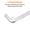 HARFINGTON 2pcs L-Shaped Square Head Wrench 10mm Chrome-Vanadium Steel 4