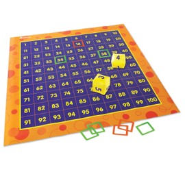 Learning Resources Hundred Activity Mat - 57 Pieces, Ages 5+ Math Learning Games for Kids, Educational and Fun Games for Kids