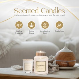 Pack of 4 Lavender Fall Candles, 100g Soy Wax Scented Candle, Long Lasting Non-Toxic Autumn Candle, Cozy Home Decor Candle for Relaxation, Natural Soy Fall Candles for Women