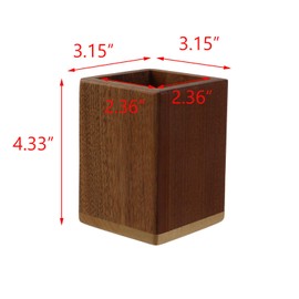 Oedema Wood Desk Pen Holder Wooden Pencil Holder Pen Pencil Organizer Desktop Pencil Holder for Organizing Pencils, Brushes, Scissors