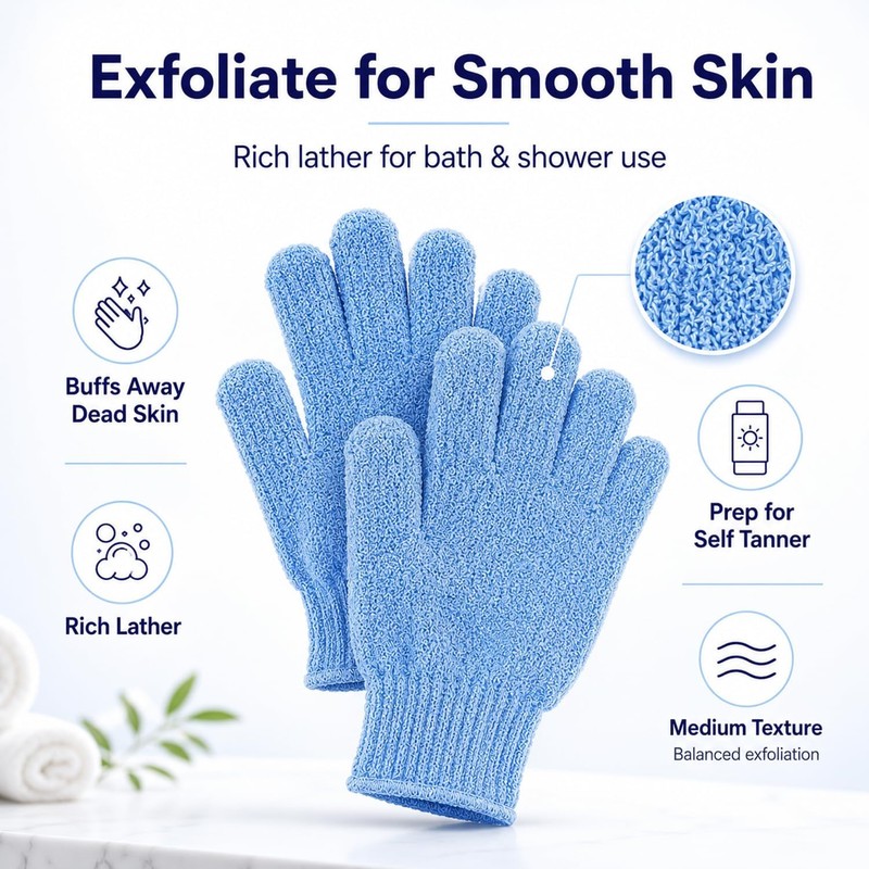 Guantes Exfoliantes para Ducha ATB Spa y Masaje Corporal 4