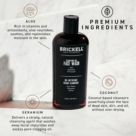 Brickell Men's Products Clarifying Gel Face Wash 236.59ml (8oz) 0.50|pounds