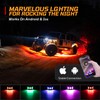 RGBW LED Rock Lights for Trucks, 6500K Brightest Underglow Light