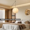 Fivemengo 20in Paper Lanterns Plug in Hanging Lamp Off-White 19.7FT