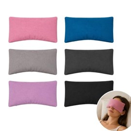 TUYUU 6 Pack Washable Cotton Eye Pillow Covers, Removable Zippered EyePillow Cases for Weighted Eye Pillow, Soft Unscented Covers Only for Yoga, Meditation, Sleeping, Spa, Massage, Multi Color