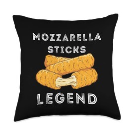 Mozzarella Sticks Food Lover Legend Mozzarella Sticks Lover Food Bread Throw Pillow, 18x18, Multicolor