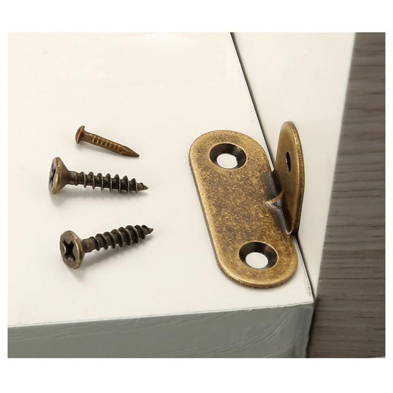 6PCS Brass Corner Braces 90 Degree Right Angle Brackets with