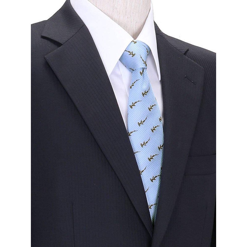 [COLORATA] Carolata Shark Pattern Necktie (100% Silk / Jacquard Woven),