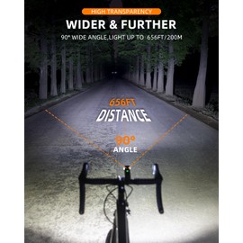 ROCKBROS 1000 Lumens Bike Light Compatible with Bike Out-Front Mount Rechargeable Bicycle Headlight Front Lights for Night Riding 5 Modes Bicycle Light IPX6 Waterproof Bike Headlight