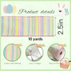 LINGMIN Easter Ribbon for Wreath Bow Wrapping Gifts, Pastel Stripe
