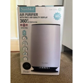 NUVOMED ROOM AIR PURIFIER - PM2.5 Air Quality Display, 360⁰, White NEW In Box