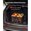 45L Plastic Collapsible Storage Bins 3-Pack Stackable Folding Storage Crates
