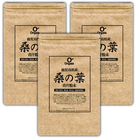 Orgaia Mulberry Leaf Powder, Green Juice, Made in Kagoshima Prefecture, 12.2 oz (360 g) (4.2 oz (120 g) x 3 Bags), Organic Mulberry Leaf Powder, Mulberry Tea Powder, Additive-Free, Colorless, Organic