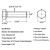 Levanco (6 Sets) 3/8-16x2-3/4 Stainless Steel Hex Head Screws Bolts,