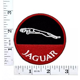 Unbranded Embroidered Patch - Red & Black - White Letters - NEW - Iron-on - Jaguar