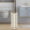 NearMoon Toilet Paper Organizer Stand, Free Standing 3 Rolls Tissue