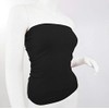 Women's Plain Solid Cotton Tube Top Strapless Casual Basic Junior