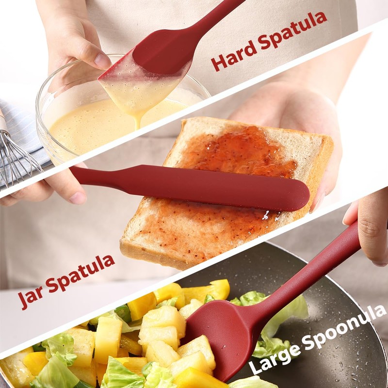 Wanbasion 5 Piece Premium Silicone Spatula Set Heat Resistant, Kitchen