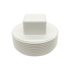 Fitvell 2-1/2" NPT Male Threaded PVC Cleanout Plug, PVC Pipe