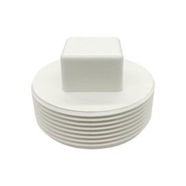 Fitvell 2-1/2" NPT Male Threaded PVC Cleanout Plug, PVC Pipe End Cap for Plumbing Water Line, Drainage Piping System