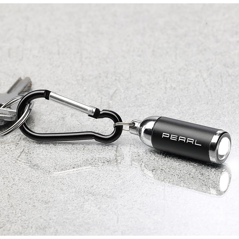 PEARL Set of 2 Mini Focusable Flashlights with Keychain