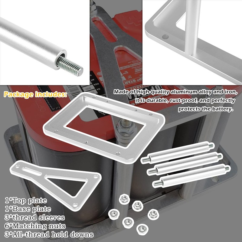 Danti Universal Battery Tray Hold Down Trunk battery Relocation Box