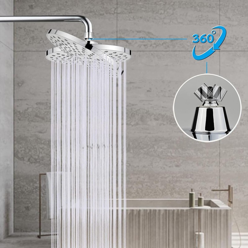Round Rain Shower, Markcco 8'' Round High Pressure Shower Made